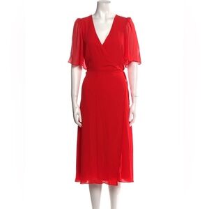 Alice + Olivia Suri Flutter Sleeve Midi Dress - Size 10 - NWT